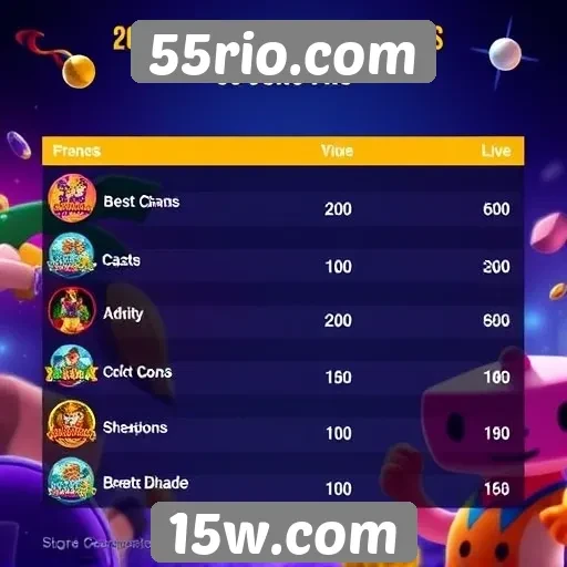 Desempenho de jogos populares no 55rio.com